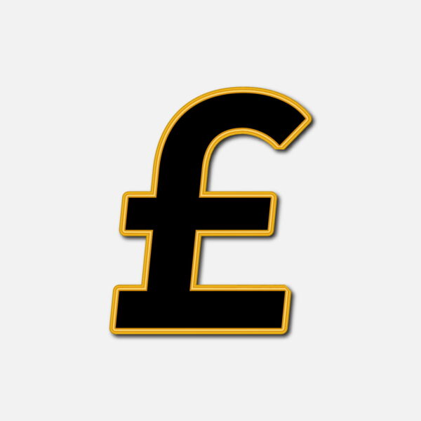 Pound Symbol With Golden Border