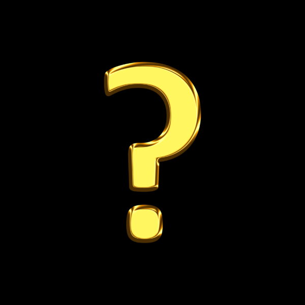 Question Symbol Gold Bar