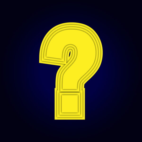 Question Symbol Yellow layer Design