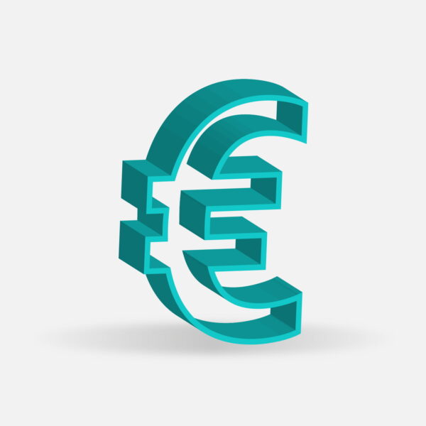 3D Euro Symbol Frame Design