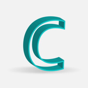 3D Letter C Frame Design