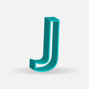 3D Letter J Frame Design