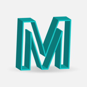 3D Letter M Frame Design
