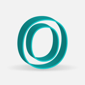 3D Letter O Symbol Frame Design