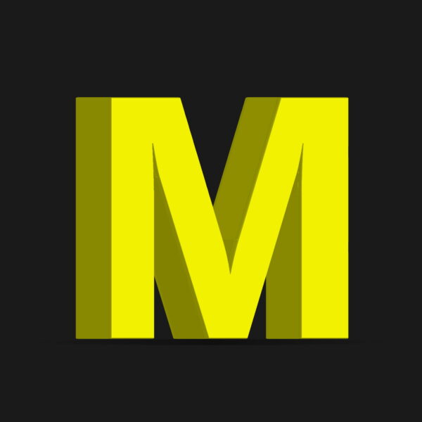 3D M Letter