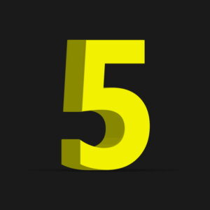 3D Number Five