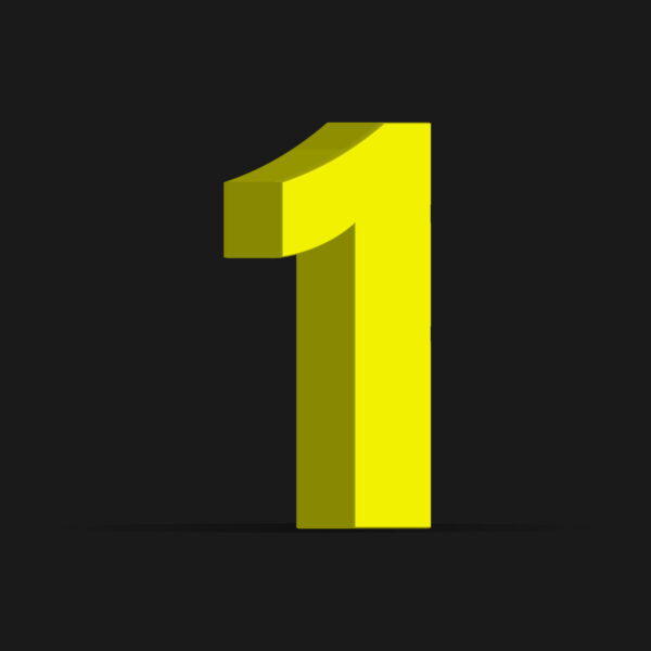 3D Number One