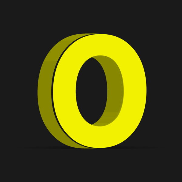 3D O Letter