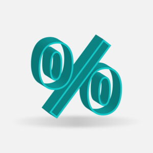 3D Percentage Symbol Frame Design