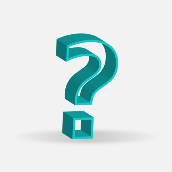3D Question Symbol Frame Design
