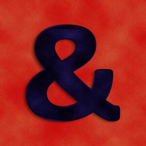 Ampersand Symbol Velvet Design