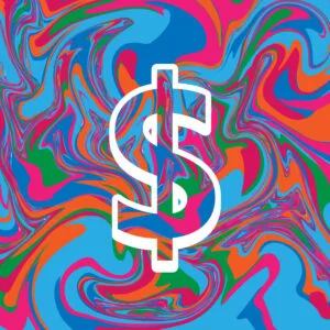Dollar Symbol Colorful Design