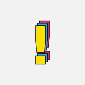 Exclamation Symbol Tricolor Design