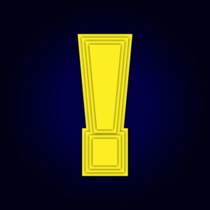 Exclamation Symbol Yellow Layer Design