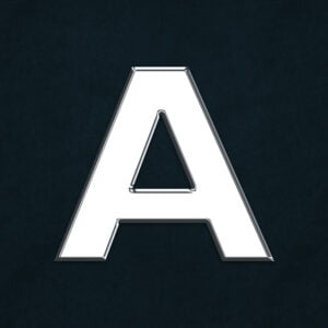 Letter A Silver Design