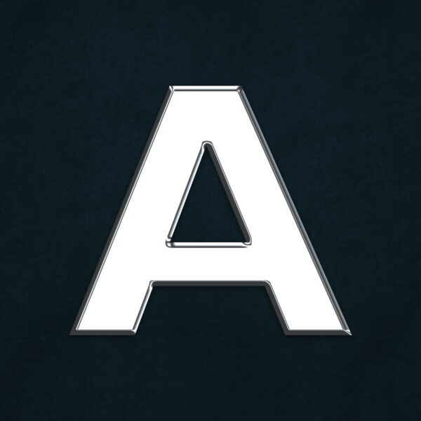 Letter A Silver Design