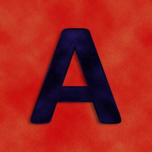 Letter A Velvet Design