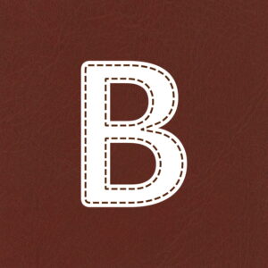 Letter B Stitched Design