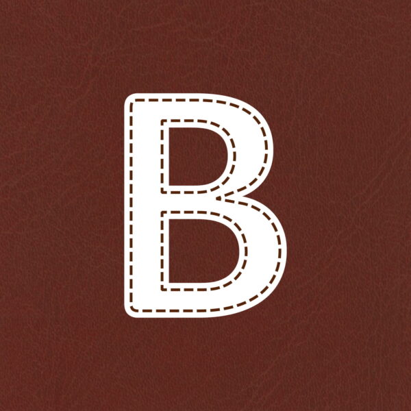 Letter B Stitched Design