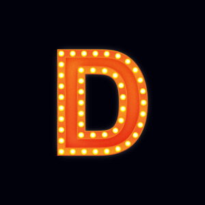Letter D Show Light Design