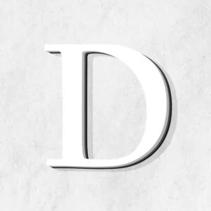 Letter D White Color Design