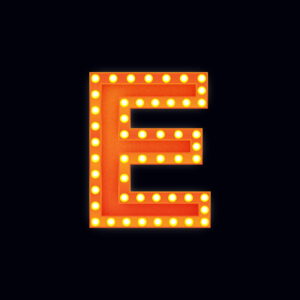 Letter E Show Light Design