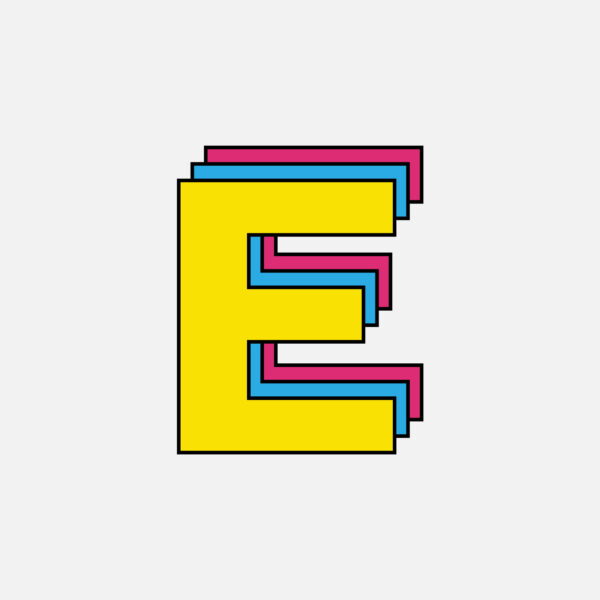 Letter E Tricolor Design