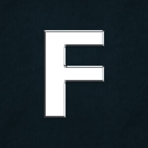 Letter F Silver Design