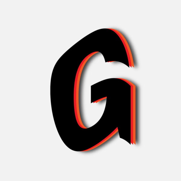 Letter G Tricolor Layer Design