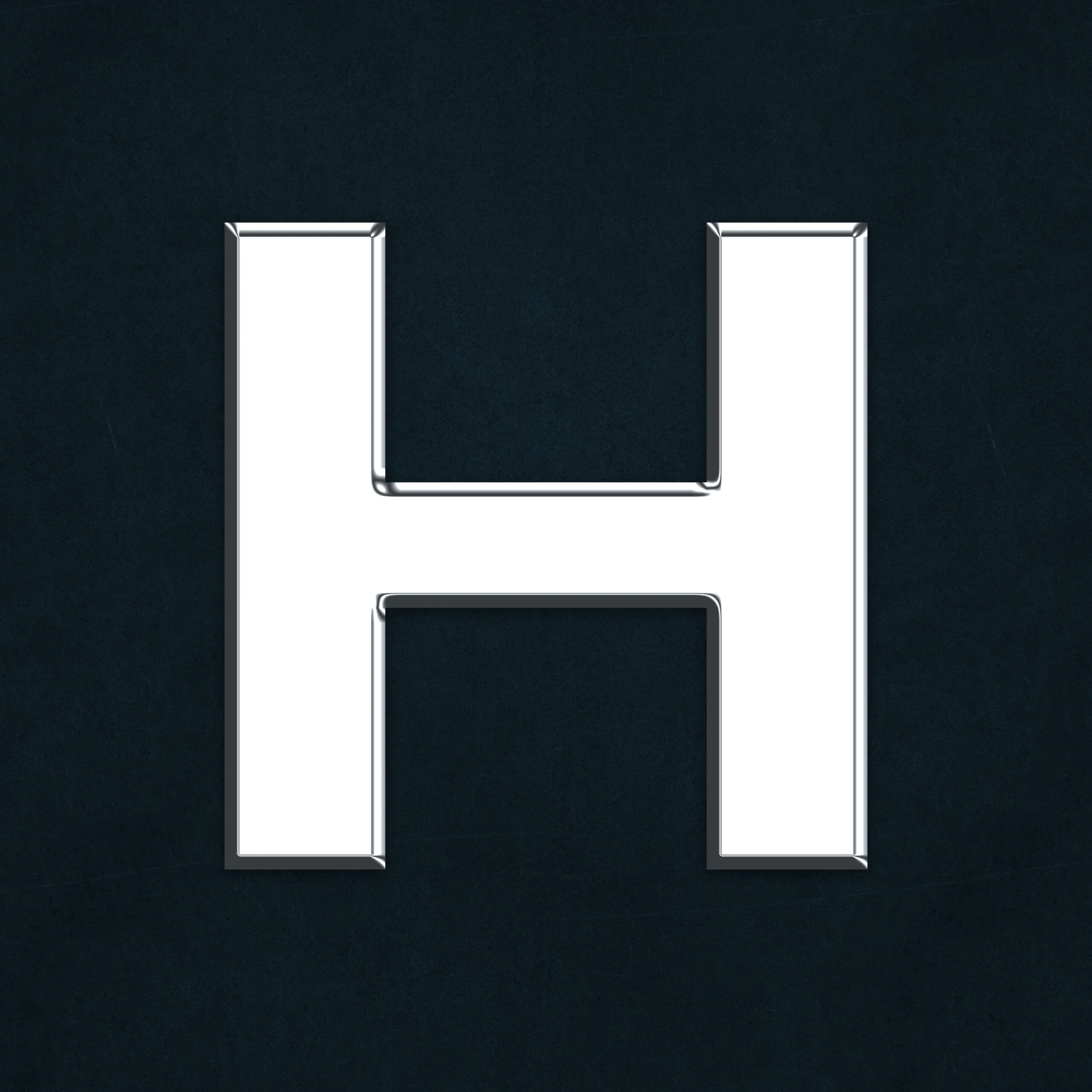 Letter H Silver Design