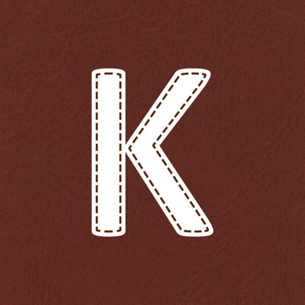 Letter K Stitched Design