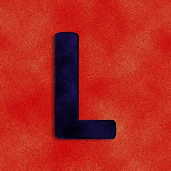 Letter L Velvet Design