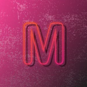 Letter M Outline Design