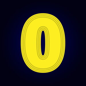 Letter O Yellow Layer Design