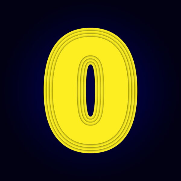 Letter O Yellow Layer Design