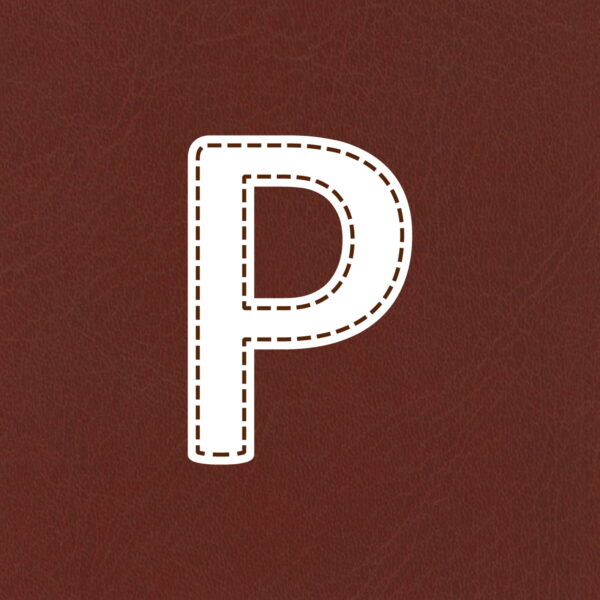 Letter P Stitched Design