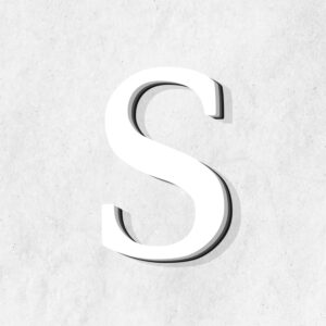 Letter S White Color Design