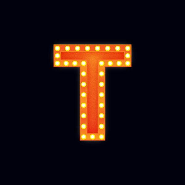 Letter T Show Light Design