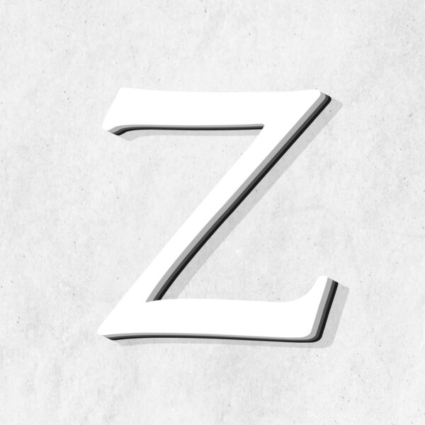 Letter Z White Color Design