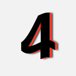 Number Four Tricolor Layer Design