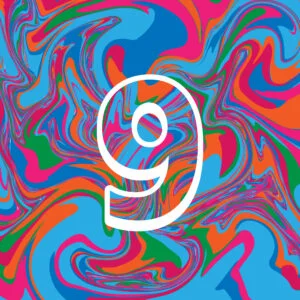 Number Nine Colorful Design