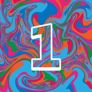 Number One Colorful Design