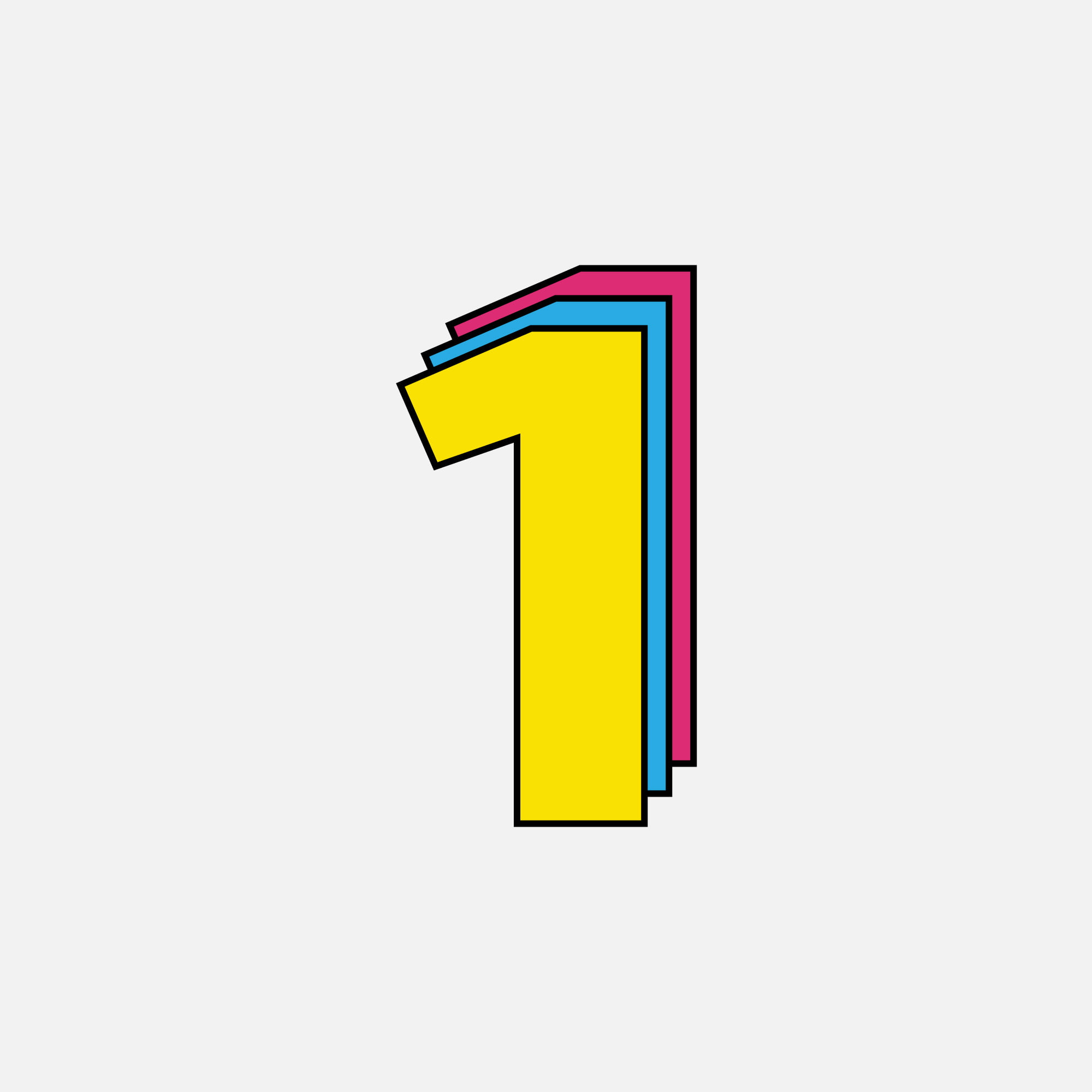 Number One Tricolor Design