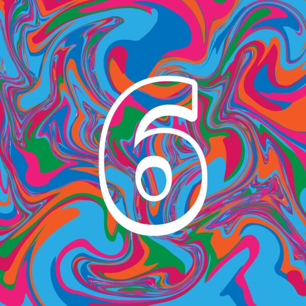 Number Six Colorful Design