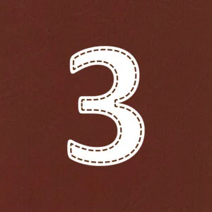 Number Three Stitched Design