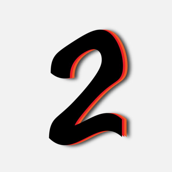 Number Two Tricolor Layer Design