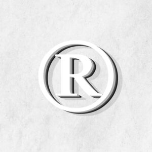 Registered Trademark Symbol White Color Design