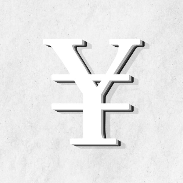 Yuan Symbol White Color Design