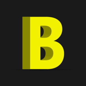 3D B Letter