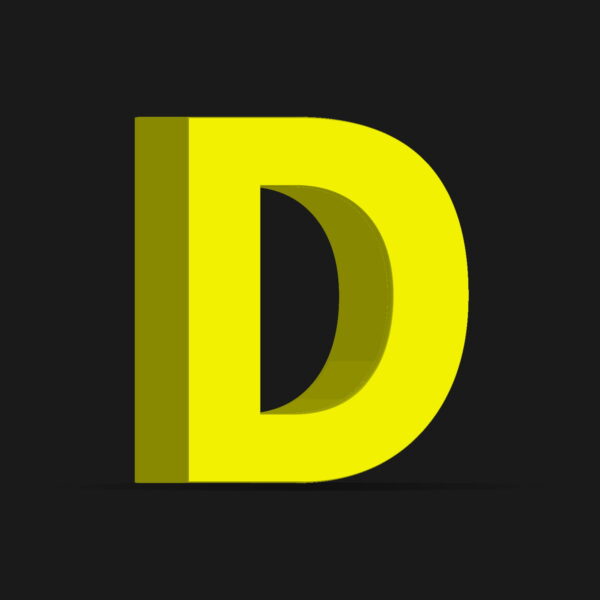 3D D Letter